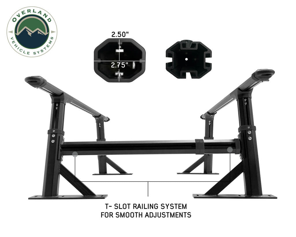 T-Slot Railing System for Easy Adjustment feature of OVS Freedom Rack