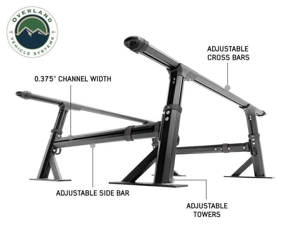 Overland Vehicle System Freedom Rack w/ Cross Bars & Side Supports