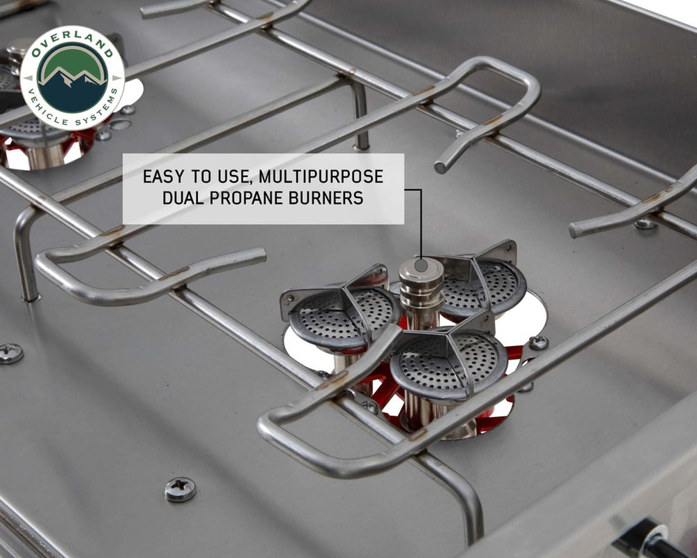 Overland Komodo Camp Kitchen Dual Burner with Propane Gas
