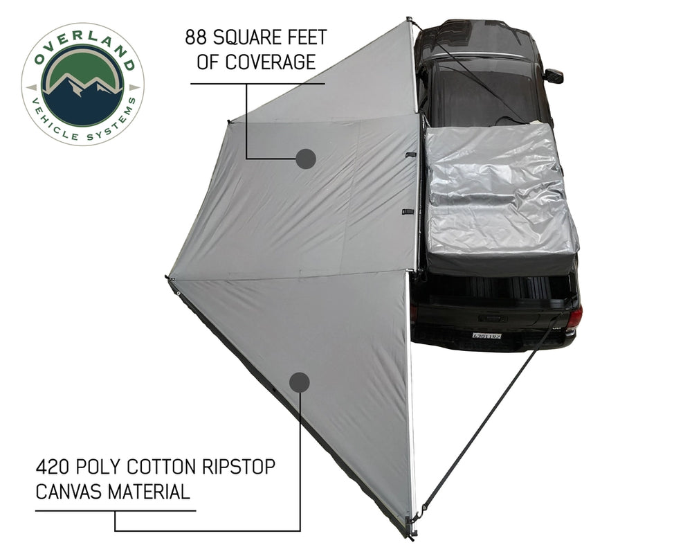 Overland Vehicle Systems Nomadic 180 Awning 88 Square Feet Covered Shelter