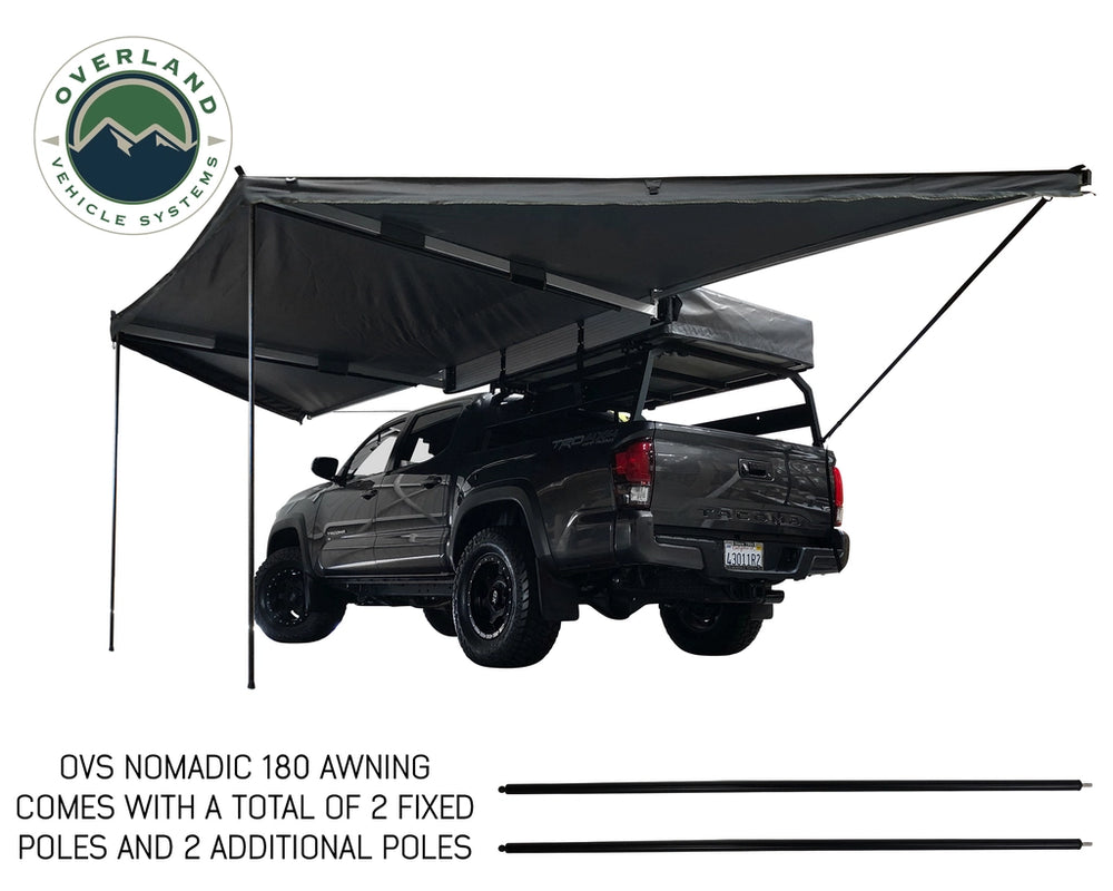 Overland Vehicle Systems Nomadic 180 Awning with Pole Setup