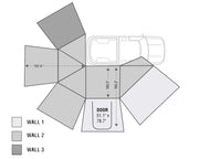 Overland Vehicle Systems Nomadic 270 Awning Side Wall Accessory