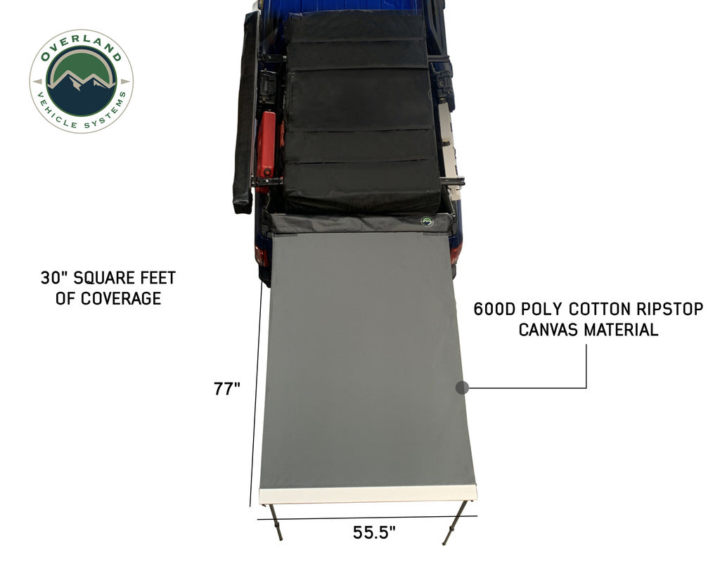 Overland Vehicle Systems Nomadic 4.5' Awning Dimension and Material Composition