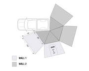 Overland Vehicle Systems Nomadic Lite 270 Awning Side Wall Dimension
