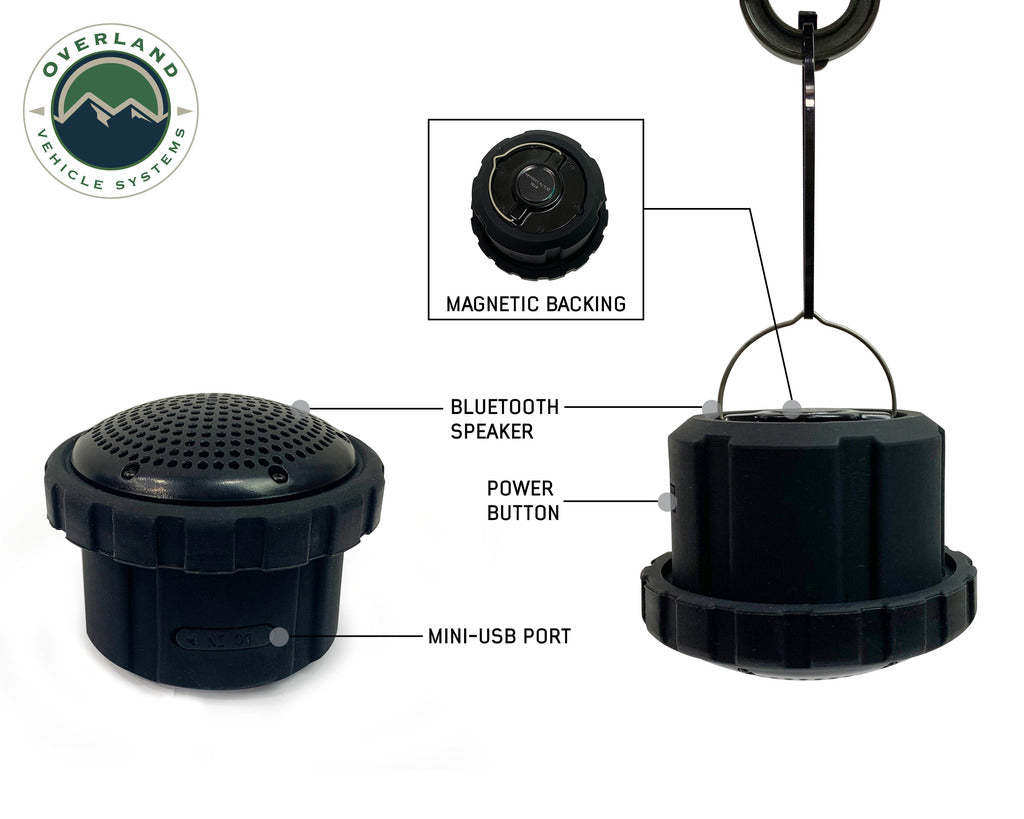 Overland Vehicle System UFO Solar LED Camplight with Bluetooth Speakers
