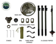 Overland Vehicle System UFO Solar LED Camplight Package Inclusion
