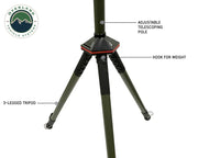 Overland Vehicle System UFO Solar LED Camplight Tripod with Telescoping Pole