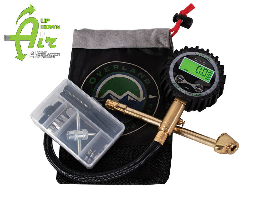 Overland Vehicle System Digital Tire Gauge with Valve Kit