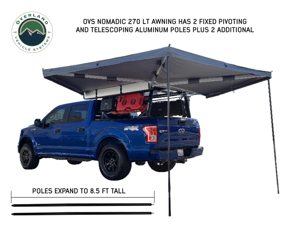 Overland Vehicle Systems 270 Awning Lite Nomadic Pole Setup for Added Stability