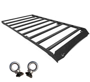 Prinsu Toyota 4Runner 5th Gen Full Roof Rack With 2 Tie Down Rings Bundle