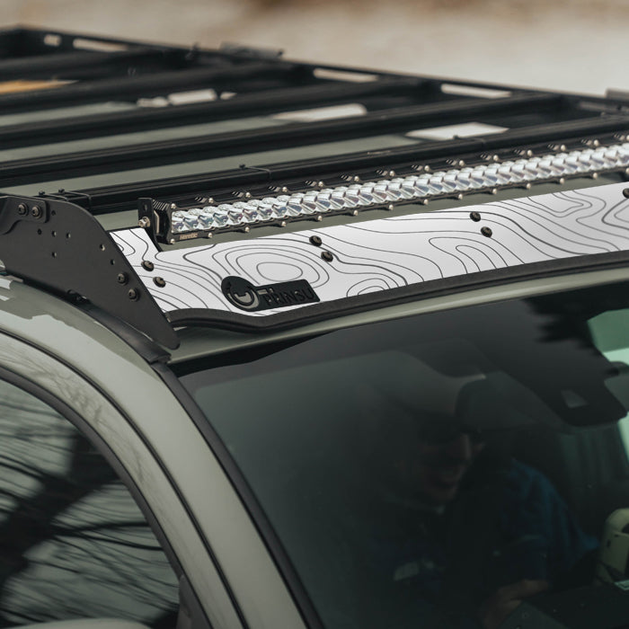 Prinsu Wind Deflector Decal White Topographical 