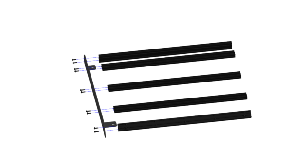 Multiple Crossbar to even distribution of weight for Polaris RZR XP Prinsu Roof Rack