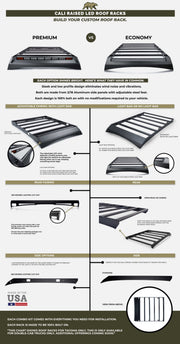 Cali Raised LED Economy Roof Rack For Toyota 4Runner 2010+