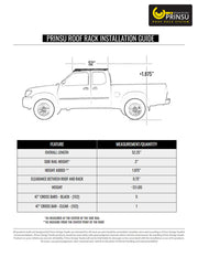 Prinsu Access Cab Rack For Toyota Tundra 1st Gen 2000-2006