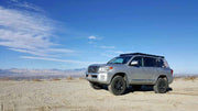 Prinsu Roof Rack on Land Cruiser Series 200 left side view in the dessert