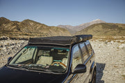 Prinsu Roof Rack on Lexus GX470 black top view in mountains