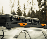 Prinsu Roof Rack on Rav4 with cargo box on rack