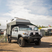 Prinsu Roof Rack for Tacoma 2nd/3rd Gen habitat rack on white Tacoma