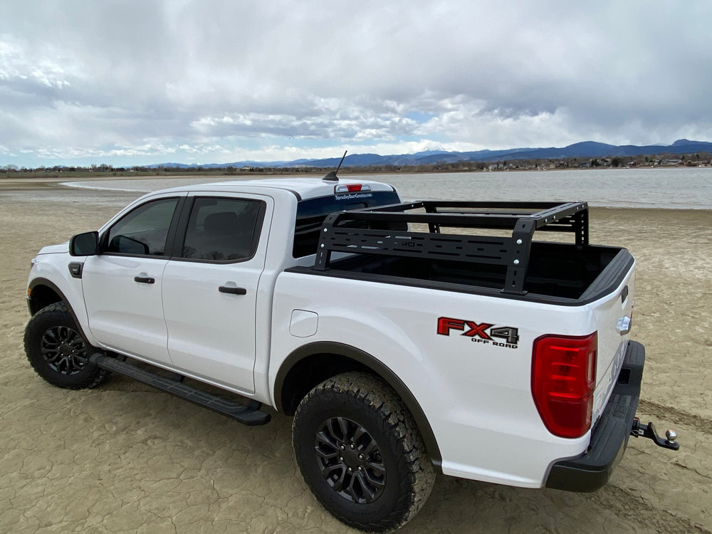 RCI OFF ROAD 12" Adjustable Sport Bed Rack in Pick Up Truck