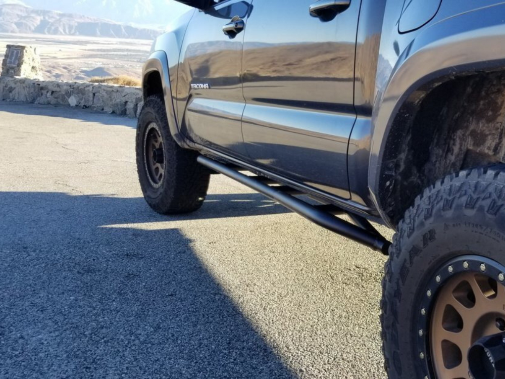 Cali Raised LED 25 Degree Rock Sliders For Toyota Tacoma 2005-2020