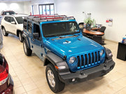 Red Three-Piece Crossbar by SMS Auto Parts for Jeep Wrangler JLU 4-Door