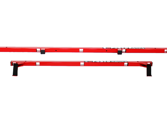 Exposed Racks 9704 Red Click-In Soft Top Roof Rack For Jeep Wrangler JKU