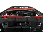 Exposed Racks 9704 Red Click-In Soft Top Roof Rack For Jeep Wrangler JKU