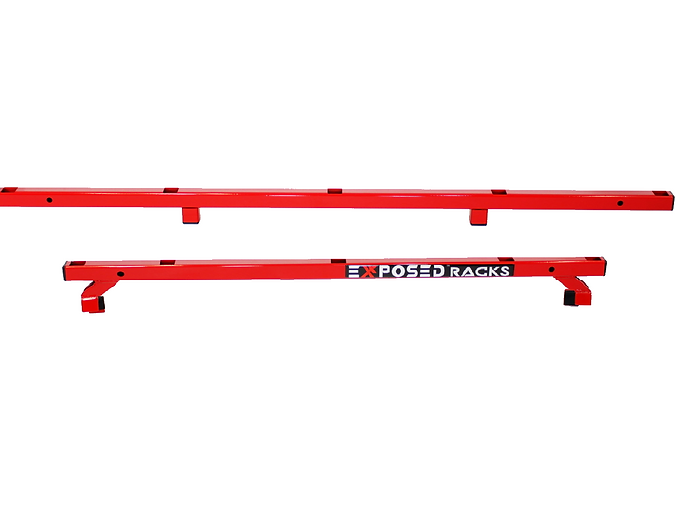 Exposed Racks 9704 Red Click-In Soft Top Roof Rack For Jeep Wrangler JKU