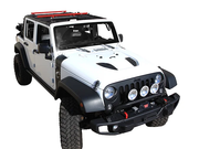 Exposed Racks 9704 Red Click-In Soft Top Roof Rack For Jeep Wrangler JKU