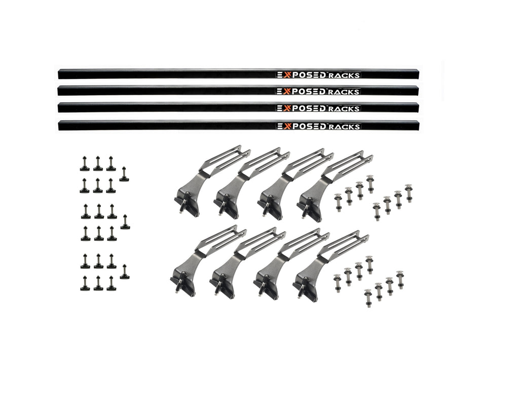 SMS Auto Parts No Drill Four-Piece Cross Bar for Jeep Wrangler JLU 4-door