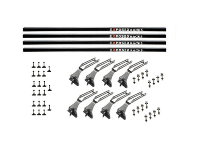 SMS Auto Parts No Drill Four-Piece Cross Bar for Jeep Wrangler JLU 4-door