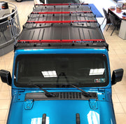 SMS Auto Parts 4-Piece Red Crossbar for Jeep Wrangler JLU 4-Door 2018-2022