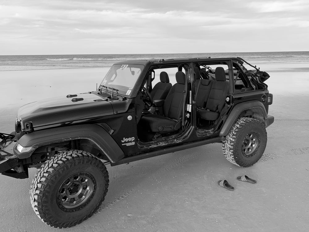SMS Auto Parts Under Soft Top Roof Crossbar Jeep Wrangler JLU 4-Door 2018-2022