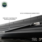 Nitrogen Charged Struts Of The Overland Vehicle Systems Sidewinder Aluminum Side Opening RTT