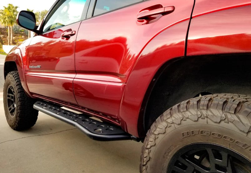 Cali Raised LED Step Edition Bolt On Rock Sliders For Toyota 4Runner 2010-2023