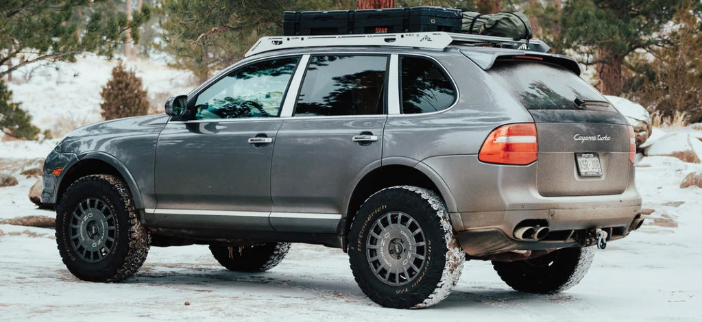 cayenne roof tent Sherpa The Rammstein Roof Rack For Porsche Cayenne/Volkswagen Touareg Half Height (For Single Row Light Bar)