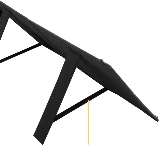 Image of the See Devil 200 Watt Solar Panel easy pop leg stand