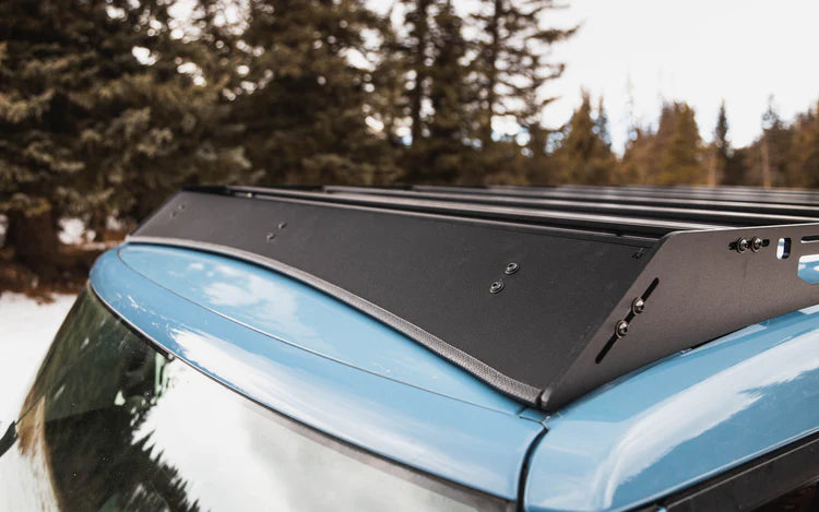 Low Profile Roof Rack with Wind Deflector The Fuji on Toyota FJ Cruiser by Sherpa Equipment Co. 