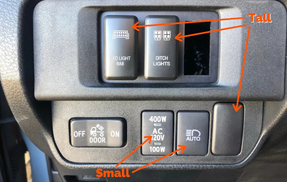 Cali Raised LED Small Style Toyota OEM LED Light Bar Switch