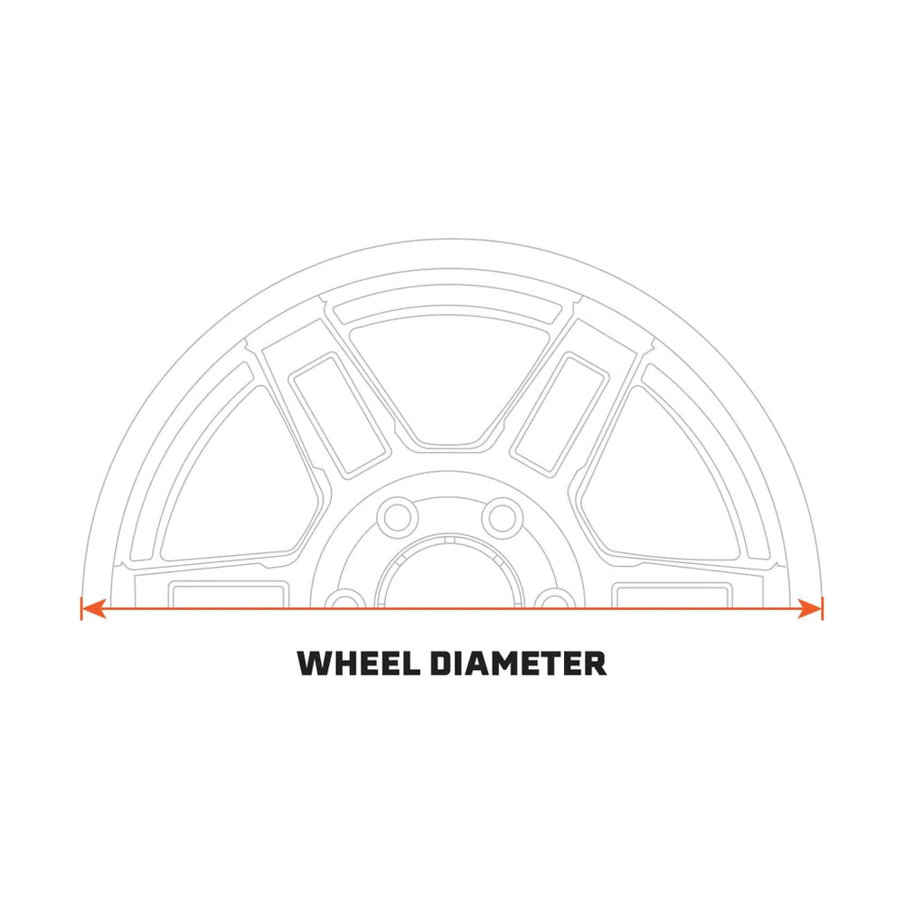 Wheel Diameter Of The Tuff Stuff Overland Ascend Wheel 17x8.5 Gloss Back