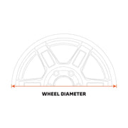 Wheel Diameter Of The Tuff Stuff Overland Ascend Wheel 17x8.5 Gloss Back