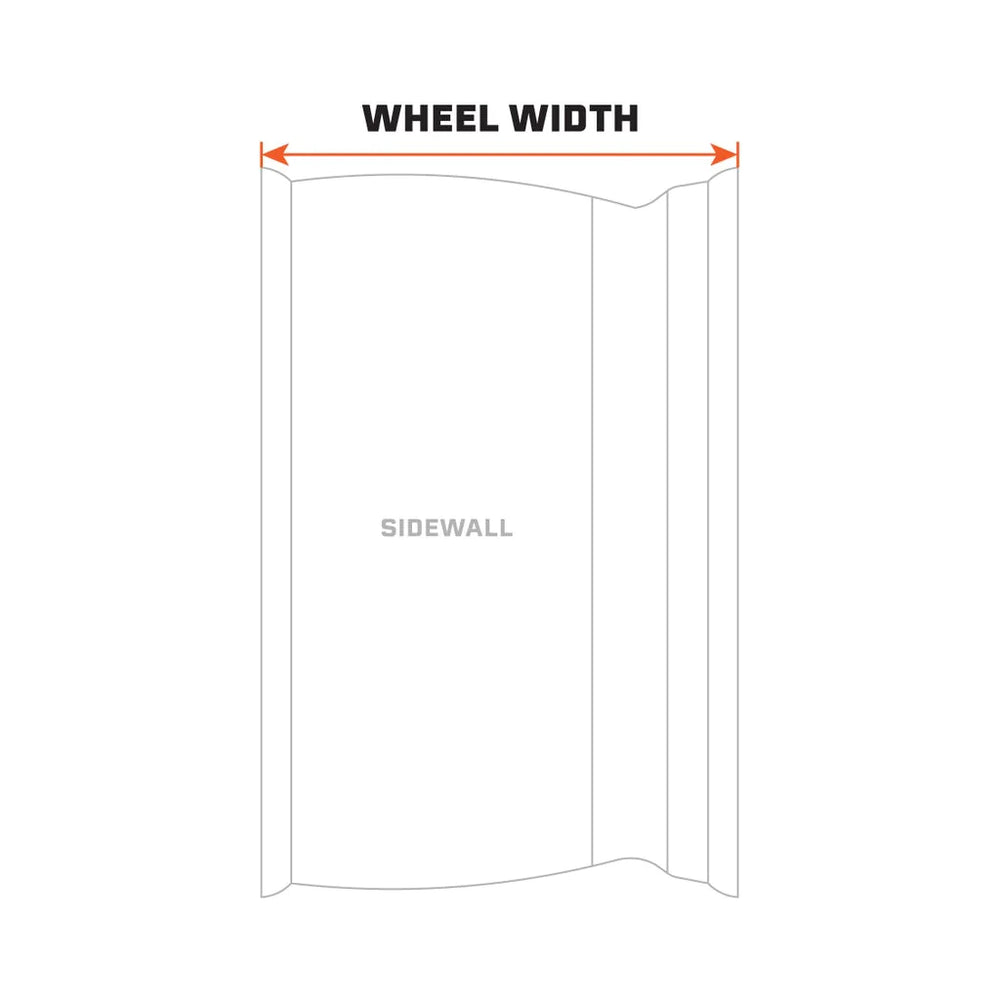 Wheel Width Of The Tuff Stuff Overland Ascend Wheel 17x8.5 Gloss Back