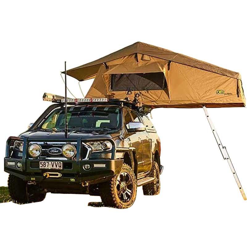 TJM Yulara Roof Top Tent Open On Top Of Ford Ranger