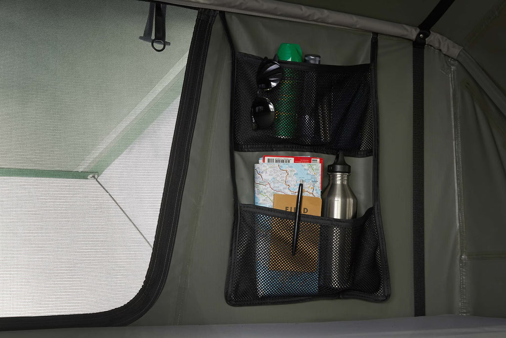 Storage Compartments Inside The Thule 2-Person Roof Top Tent 