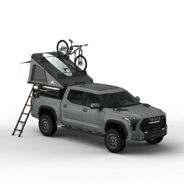 Tuff Stuff Alpine SixtyOne Aluminum Shell Roof Top Tent Rear Section Opened Only