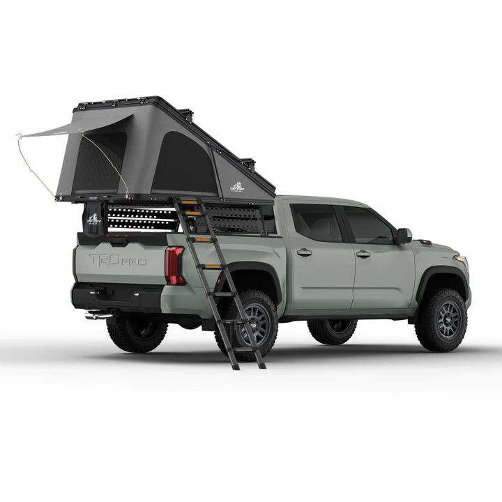 go fast camper roof top tent Tuff Stuff Overland TS-1-1900BLK Alpine Sixtyone Aluminum Shell Roof Top Tent