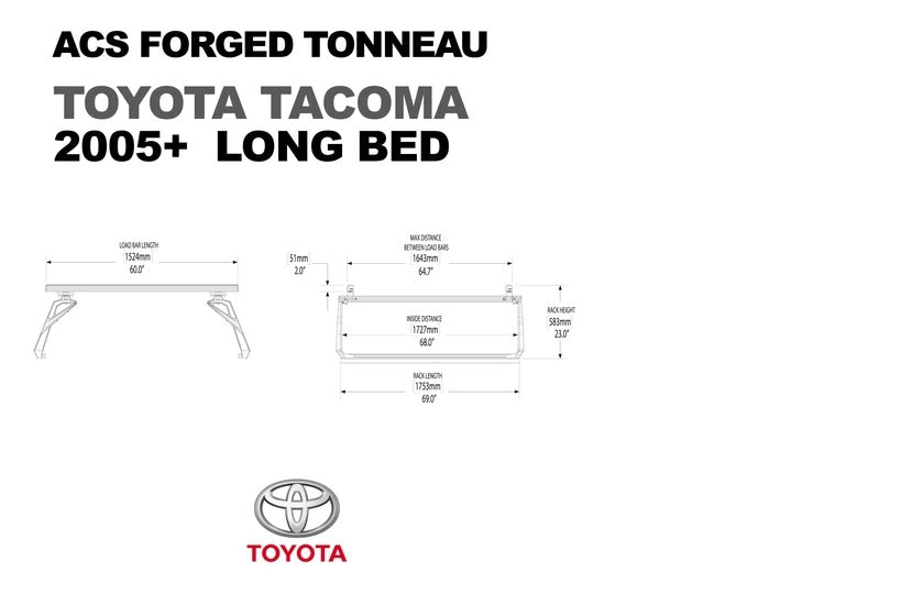 Leitner Active Cargo System ACS FORGED TONNEAU - RACK ONLY - For Toyota Taocma & Tundra