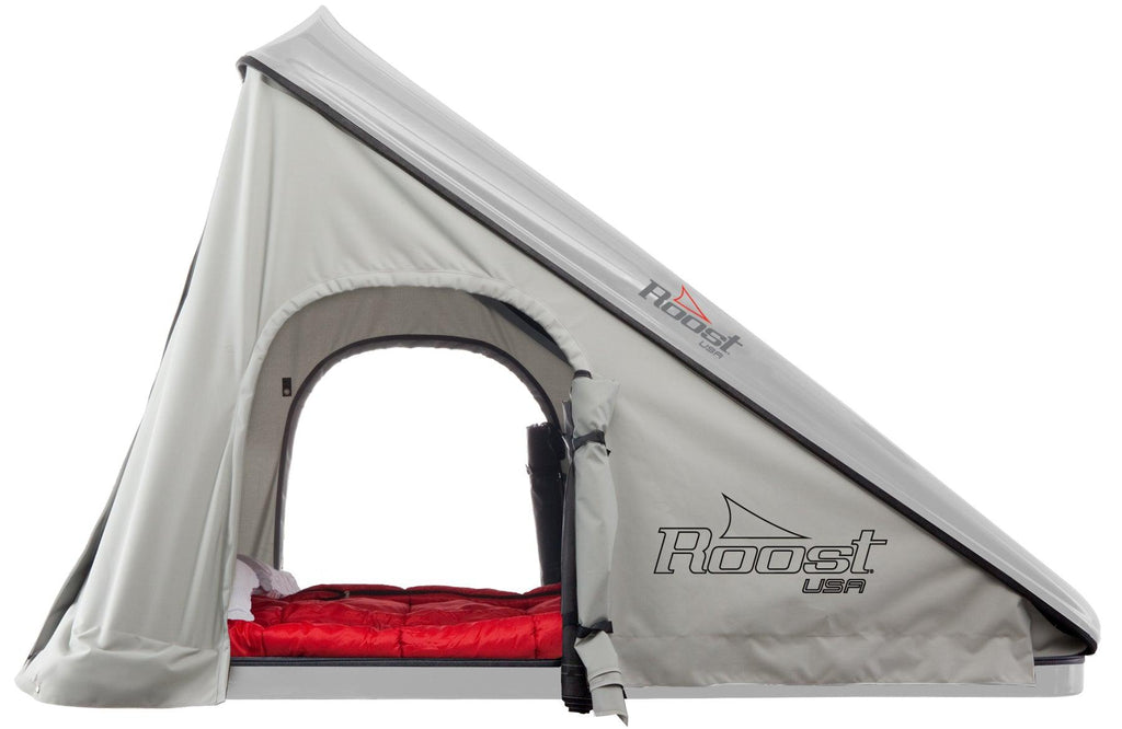 Roost Explorer Hardshell Roof Top Tent gray shell gray fabric