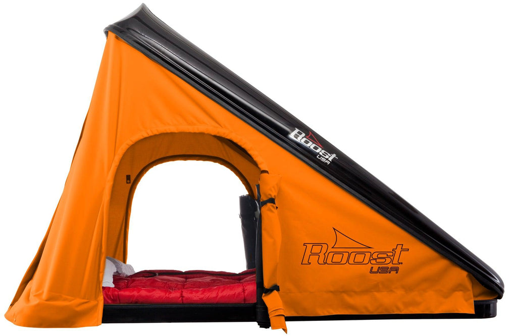 Roost Explorer Hardshell Roof Top Tent Black Shell Orange Fabric