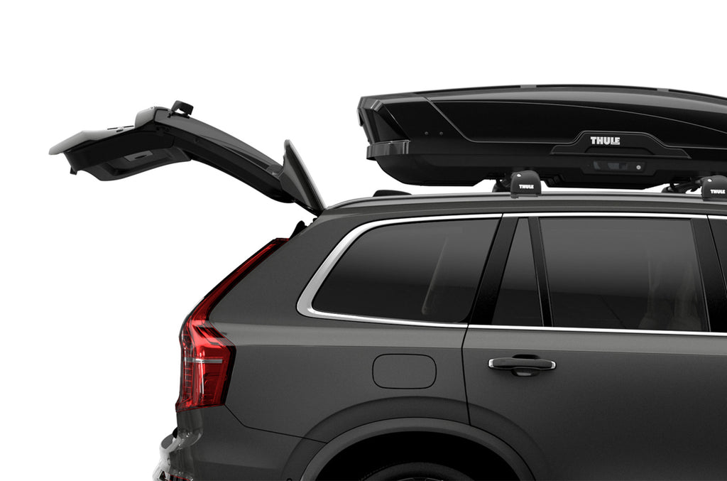 Thule Motion XT L On Top of Car Black Side View